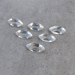 Pierre précieuse en quartz naturel, taille marquise facettée, calibrée, pour la fabrication de bijoux - Product Image 6