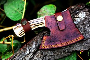 Cuchillo compacto multiusos hecho a mano con hoja de acero estampado y mango estilo asta de ciervo, proveedor mayorista OEM ODM para uso exterior - Product Image 3