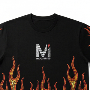 T-shirt personnalisé avec strass, design DIY, impression scintillante en cristal, prix de gros, commande en gros, streetwear vierge brillant - Product Image 2