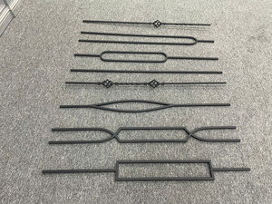 Hollow Iron Baluster Railing Baluster <b>Floor</b> Mounted Contemporary Outdoor Balcony Railings Rust Resistant for Bacony Stair - Product Image 2