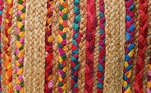 Striped Jute Women's Bohemian Tote Bag Open Closure Summer Daily Use Multi Color Durable Shoulder <b>Handbag</b> - Product Image 2