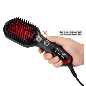 Professional OEM Ceramic Hot <b>Comb</b> Hair Straightener 16 Temperature Settings Dual Voltage Private Label - Product Image 1