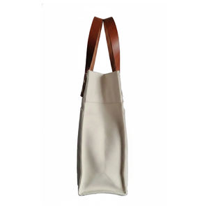 Wholesale Anti-Theft Waterproof Geometric Cotton Canvas Tote <b>Bag</b> Custom Size Foldable Shoulder Handle Button Closure <b>Reusable</b> - Product Image 3