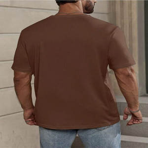 Alta calidad 100% algodón 190gsm verano camiseta de hombre logotipo personalizado estampado de gran tamaño 3D Premium en blanco liso 100% algodón camiseta - Product Image 4