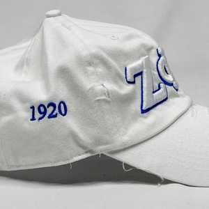 หมวกแก๊ป Zeta Phi Beta สีขาวสไตล์วินเทจ ปักลาย ZPB หมวกเบสบอลสำหรับชมรมนักศึกษา สายปรับได้ สวมใส่สบาย ทันสมัย สำหรับผู้หญิง - Product Image 4