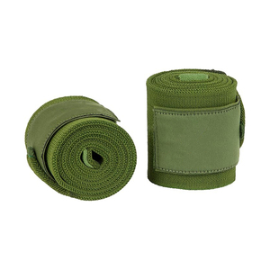 Bande de maintien élastique pour poignet de gym, en nylon durable avec fermeture auto-agrippante, vert olive, pour l'entraînement de musculation intensif - Product Image 1