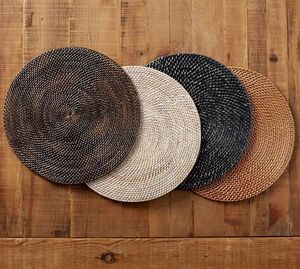 Authentic Spiral Woven Rattan <b>Coasters</b> Trendy Handmade Natural Sustainable Material Drink Mats Bohemian Table <b>Heat</b> Resistant Pad - Product Image 5