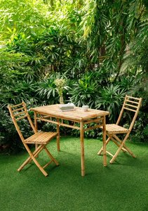 Table à manger en bambou, table en bambou naturel, table d'intérieur et d'extérieur, meubles écologiques pour la maison, restaurant, vente en gros - Product Image 5