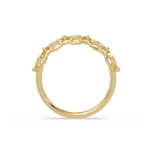 Anillo de Compromiso y Boda Clásico de Oro Amarillo de 14K con Diamante Cultivado en Laboratorio de Corte Brillante Redondo de 0.10 Quilates TW para Mujer - Product Image 3