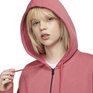 Sweat à capuche zippé oversize personnalisé pour femme, style streetwear, couleur unie, épaules tombantes, coupe ample, en molleton de coton uni - Product Image 3