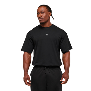 Camiseta Deportiva Oversize para Hombre, Transpirable, de Alto Rendimiento, Holgada, para Entrenamiento y Gimnasio, Color Negro - Product Image 4
