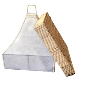 Plateau à chocolat en rotin éco-responsable fait main avec couvercle en filet, plateau de présentation haut de gamme en jacinthe d'eau pour le Ramadan et les tables de fête - Product Image 3