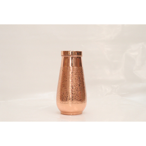 Pure Copper Bedroom Water Bottle with Inbuilt Glass Lid Handcrafted Copper Water Bottle For Home And Office Use - Product Image 3
