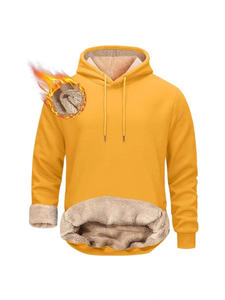 Ensemble de survêtement d'hiver décontracté 2 pièces doublé et respirant, avec sweat à capuche et pantalon de jogging en polaire thermique épaisse - Product Image 3