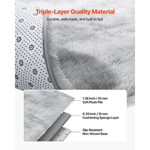 Tappeti Moderni da Interno 9 X 12 Piedi, Morbidi Tappeti Pelosi per Soggiorno e Camera da Letto, Set di Arredo Estetico per la Casa - Product Image 6