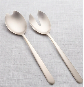 Ensemble de cuillères à salade en métal finition mate, design minimaliste, passe au lave-vaisselle, pour usage professionnel, couverts - Product Image 1