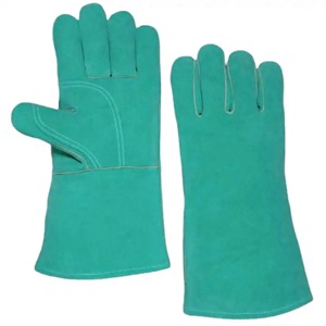 CAPTAIN INDUSTRY, Nuevos Guantes de Soldadura de Cuero Vacuno Hechos a Medida, con Logotipo, Antideslizantes, Impermeables, de Dedo Completo, para Uso en Exteriores, Unisex - Product Image 1