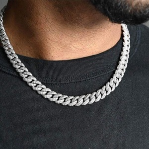 Cadena Cubana de Plata 925 con Diamantes de Primera Calidad para Hombre y Mujer, Joyería de Moda, Ideal para Regalo, Disponible a Precio Accesible - Product Image 5