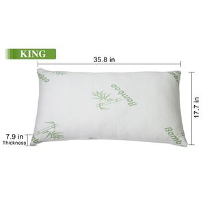 Almohada de Cama King Size Hipoalergénica de Espuma Viscoelástica de Bambú con Funda Lavable - Product Image 6