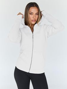 Sweat à capuche zippé pour femme, style streetwear décontracté pour l'hiver, avec logo frontal, prix abordable, vente en gros, meilleure mode hivernale - Product Image 4