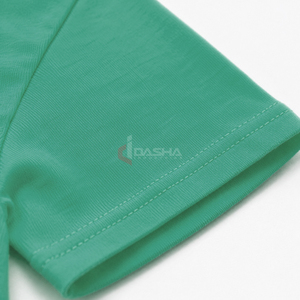 Camiseta de algodón verde para hombre, manga corta, cuello redondo, corte holgado informal, logotipo impreso en la parte delantera, tejido de punto tipo jersey - Product Image 4