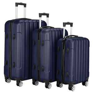 Set di valigie da viaggio multifunzione 3-in-1 di grande capacità blu Navy - Product Image 3