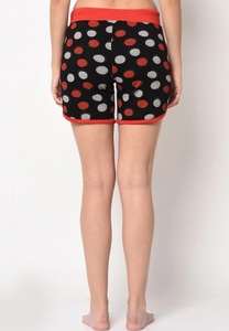 Women's Polka Dot <b>Shorts</b> <b>Black</b> Red Gray Elastic Waist Knitted Cotton Breathable Casual Regular Fit Mid Waist - Product Image 1