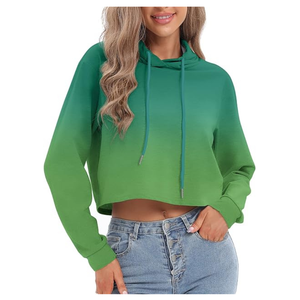 Sudadera Corta con Capucha para Calentamiento de Ballet, Ropa de Estudio Ligera, Top Corto Deportivo para Mujer, Sudadera para Audición de Grupos de Baile - Product Image 3