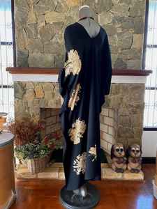 Vestido caftán de rayón Shibori Bleach Tie Dye hecho a mano, talla grande, ropa informal para mujer - Product Image 2