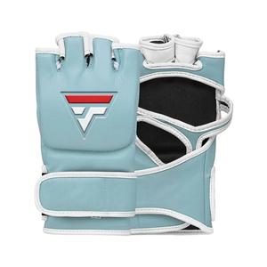 Gants de grappling MMA en microfibre bleu clair durables et personnalisés, équipement d'entraînement Muay Thai BJJ, vente en gros pour jeunes et adultes, Royaume-Uni, Australie 2026 - Product Image 1