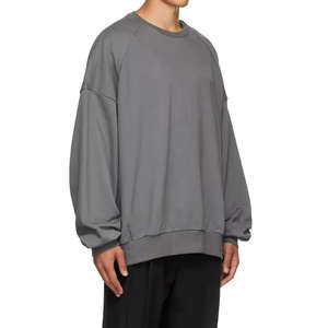Sweat-shirt oversize uni de haute qualité pour hommes, nouveau design respirant 100 % coton, vente en gros 2026 - Product Image 2