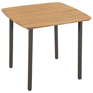 Ensemble de salle à manger empilable de taille moyenne en bois d'acacia massif gris, pour l'extérieur - Product Image 6