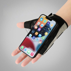 Gants de cyclisme unisexes personnalisés en cuir pour l'été, demi-doigts, compatibles écran tactile, légers et respirants - Product Image 3