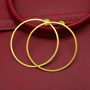 Pendientes de Latón con Acabado Texturizado, Estilo Artesanal, Pendientes de Latón con Acabado Liso, Precio de Fábrica al por Mayor, Artículos de Artesanía en Metal - Product Image 5