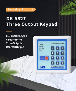 Clavier d'accès autonome à trois sorties DK-9827 avec contact de porte d'alarme pour un contrôle complet des portes - Product Image 2