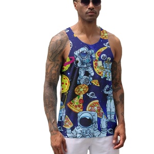 Débardeur Homme Col V Sublimé Impression Personnalisée Coupe Ample Épaules Tombantes Sans Marque Gym Surdimensionné Séchage Rapide HI-GLOW SPORTS INTERNATIONAL - Product Image 1