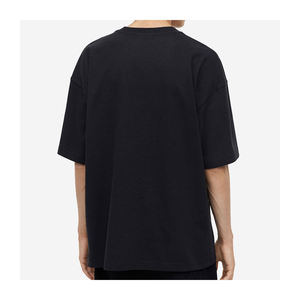 T-shirt noir surdimensionné pour homme avec imprimé visage de loup, style streetwear, manches courtes, col rond, jersey de coton - Product Image 6