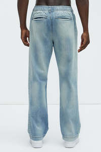 High Street Wear Boys Vintage Washed Fade <b>Men</b> <b>Jeans</b> Casual Streetwear Baggy Pants Unisex Oversized Loose Denim <b>Jeans</b> Pants - Product Image 2