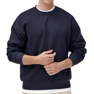 Sudadera Oversize para Hombre, Algodón Grueso, Corte Holgado, Manga Larga, Cuello Redondo, Estilo Casual Moderno, Ropa Urbana de Moda, Calidad Premium - Product Image 6