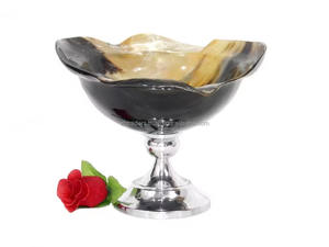 Bol artisanal poli en corne de bœuf naturelle de 10 pouces, écologique, pour centre de table et cadeaux artisanaux - Product Image 3