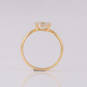 1 Ct Oval Cut Lab Grown Diamond 14K Gold Plated Luxury Engagement Wedding Ring IGI Certified for Her - Product Image 3