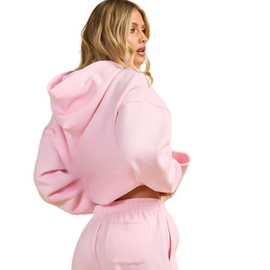 Women Fleece Pullover Hoodie Tracksuit Set Wide Leg <b>Trousers</b> Relaxed Fit Casual Winter Two Piece Lounge Outfit - Product Image 4