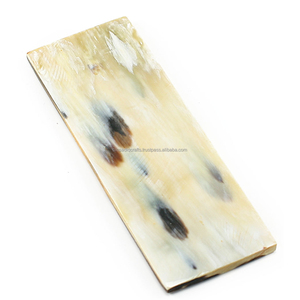 Handmade Premium Eco-Friendly Modern Rectangle Buffalo Horn Scales Durable Organic <b>Sandblasted</b> Material Knife Handles Handicraft - Product Image 4