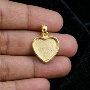 925 Sterling Silver Heart Blank Pendant Setting 10mm DIY Breastmilk Keepsake Resin Ashes <b>Memorial</b> Wholesale Jewelry Pendant - Product Image 5