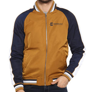 Chaqueta de invierno tipo bomber de primera calidad para hombre, tela resistente con puños acanalados y ajuste regular cómodo. - Product Image 1