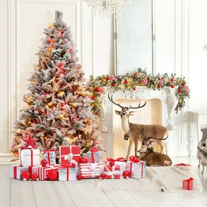 Albero di Natale con Luci LED 4.5/6/7 Piedi, Albero Artificiale con Aghi di Pino e Luci LED - Product Image 5