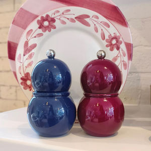 Molinillo de Sal y Pimienta Ajustable de Madera de Caucho, Colorido, Manual, para Especias y Condimentos, Utensilio de Cocina Premium - Product Image 2