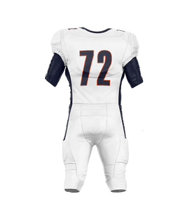 Uniforme de Fútbol Americano Blanco y Azul Marino, Conjunto Completo Personalizado Sublimado por Fazn Industry, Poliéster Transpirable de Alta Calidad - Product Image 6