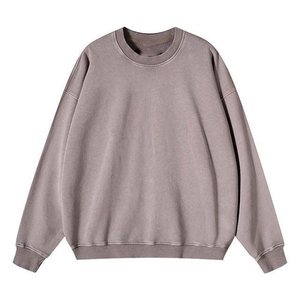 Sweat-shirts basiques pour hommes, 100% coton, 380 GSM, délavés à l'acide, style vintage, col rond, personnalisables, tendance, vente en gros, fabricant 2026 - Product Image 2