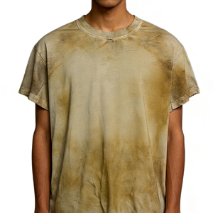 เสื้อยืดผู้ชายคุณภาพสูง ผ้าคอตตอน 100% หนัก 260 กรัม ทรงโอเวอร์ไซส์ สไตล์วินเทจ ล้างสีแบบแอซิดวอช รับผลิตตามสั่งขายส่ง - Product Image 6